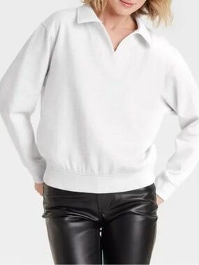 Universal Thread Gray Polo Sweatshirt New Women's Size L